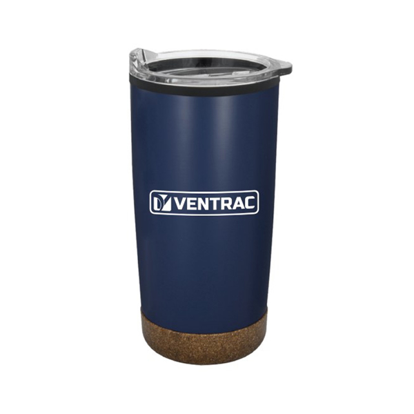 Ventrac Stainless Steel and Cork Tumbler product image on white background