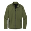 Olive Green Tech Soft Shell Jacket Product Image on white background