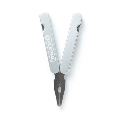 Image of a silver multi-tool with Ventrac logo on it