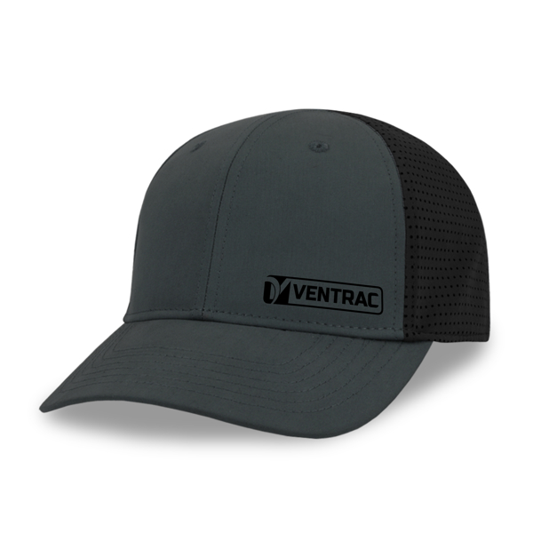 Grey Corner Logo Cap Front Image on white background	